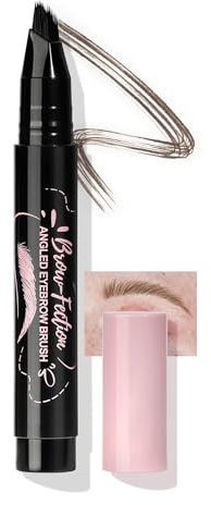Microblading Liquid Eyebrow Pen 01 Brown, Waterproof 24H Long Lasting | Quick-drying smudge-proof formula, natural hair strokes, fills and shapes brows, beginner-friendly for all skin tones