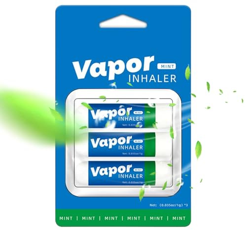 Bâton Inhalateur Nasal - 3 Pièces Rafraîchissant Frais | Décongestionnant Nasal Adulte pour Nez | Usage Quotidien Voyage Maison Bureau Voiture Extérieur Hommes Femmes