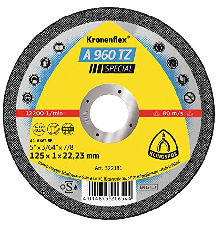 Klingspor A 960 TZ SPEZIAL, Trennscheibe INOX, SPEZIAL 322181