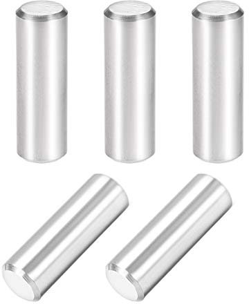 sourcing map 5Pcs 10mm X 30mm Dowel Pin 304 Stainless Steel Cylindrical Shelf Support Pin Fasten Elements Silver Tone