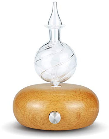 ZKHD Difusor De Aceites Esenciales Hotel KTV Dispositivo Difusor De Aromaterapia Fragancia Fría De Cristal Aroma Difusor De Aerosol Dosificador,Light Wood Grain