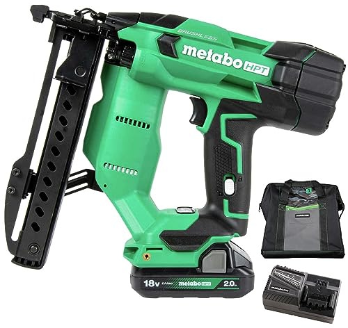 Metabo HPT 18V MultiVolt™ Cordless Stapler Kit | 1/4-Inch 18-Ga Narrow Crown | Accepts 1/2-Inch up to 1-1/2-Inch 18-Ga 1/4-Inch Staples | Includes 18V 2.0Ah Battery | Lifetime Tool Warranty | N1804DA