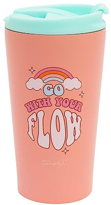 Mr.Wonderful Taza take away, térmica, Go with your flow, 15,5 x 9 x 8