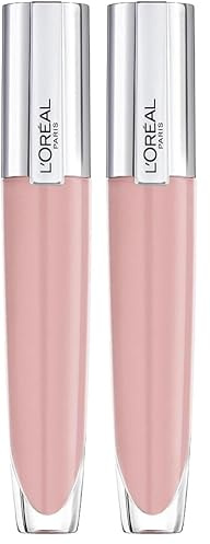 L'Oréal Paris Glänzender Lipgloss für maximales Volumen, Pflegende Wirkung, Mit Hyaluronsäure und Kollagen-AS-Fragmenten, Glow Paradise Brilliant Signature Plump-in-Gloss, Nr. 402 I Soar