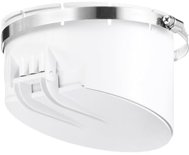 QUARKZMAN Preventor de Reflujo de Alcantarillado de PVC Núcleo Antiolor para Tubo Horizontal de 160 mm/6.3 de Diámetro Exterior en Tanques de Aguas Residuales Blanco