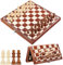 Mystooy Magnetisches Schachspiel aus Holz,Klappbares Reise Schachbrett,Tragbares Schach Holz,Brettspiel für Kinder und Erwachsene Reisen(29x29cm)
