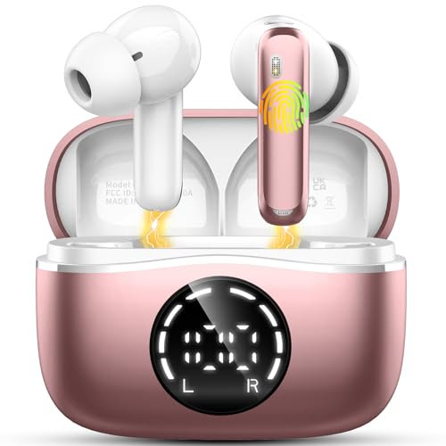 chalvh Kabellose Ohrhörer, Bluetooth Kopfhörer, Ohrhörer, Bluetooth Earbuds Deep Bass Stereo, Wasserdicht Wireless Ohrhörer für Android/iOS
