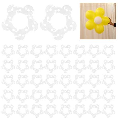 Scettar 100 Stück Ballon Clip Halter, Wiederverwendbare Ballonverschlüsse, Luftballon Bogen Ballon Girlande Anschluss für Party, Hochzeit, Geburtstag