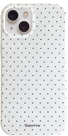 inewateri Compatible with iPhone 13/iPhone 14 Case with Cute Fashion Polka Dot Aesthetics Design Simple Case for Soft TPU Slim Protection Case for iPhone 13/14-White
