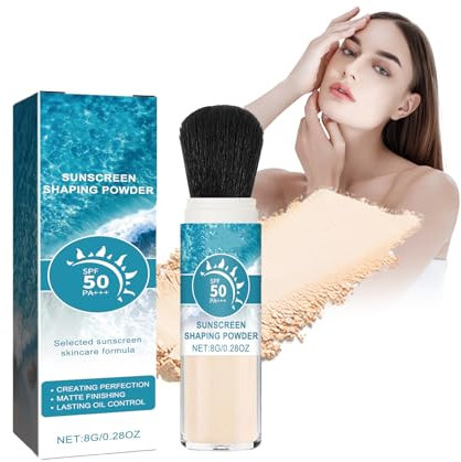 Powder Sunscreen for Scalp SPF 50 -Mineral Magic Powder -Reef Safe Mineral Sun Protection for Oil Control -Long Lasting Makeup Setting -Sunscreen Setting Powders Suitable For All Types of Skin
