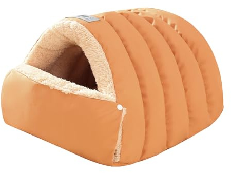 Posto per dormire a forma di tana per gatti, cuccia antivento parzialmente recintata, tappetino lavabile per animali domestici, per cane cucciolo dormire casa viaggio soggiorno camera da