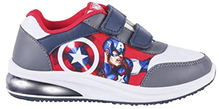 Marvel Avengers Chaussures Sport, Baskets Lumineuses Garçons, Cadeau, Tailles EU 25 à 32 (Multicolore, Système Taille Chaussures EU, Enfant de 2 à 5 Ans, Homme, Numérique, Moyen, 30)