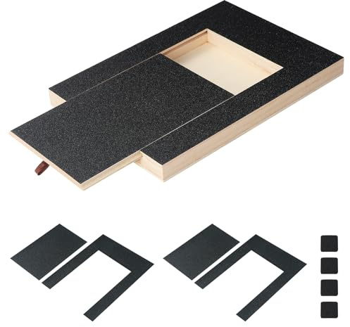 Faankiton Planche à Gratter pour Chiens, Tapis à Gratter pour Chien, Griffoir pour Chien, Planches à Gratter avec Boîte à Friandises et 2 Papiers de Verre, Alternative aux Coupe-Ongles et Affûteurs