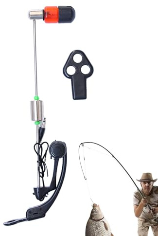 Generico Indicador de Alarma señuelo para Peces, indicador de mordida de, de Ajustable – Alarma señuelo para mordeduras con botón de Tornillo Alarma señuelo para Peces para