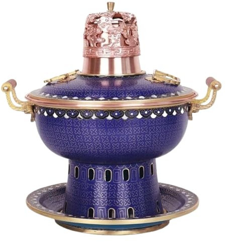 Olla caliente de cobre de Beijing,Olla caliente de estilo chino,Olla caliente de carbón Plato de frotamiento Estufa de alcohol individual de cobre Olla caliente Olla caliente de filigrana de cobre pur