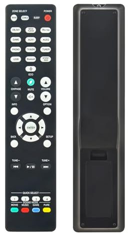 AULCMEET Télécommande de rechange RC-1244 pour récepteurs AV Denon Premium AVRS760H AVRX1700H AVR-S760H AVR-X1700H