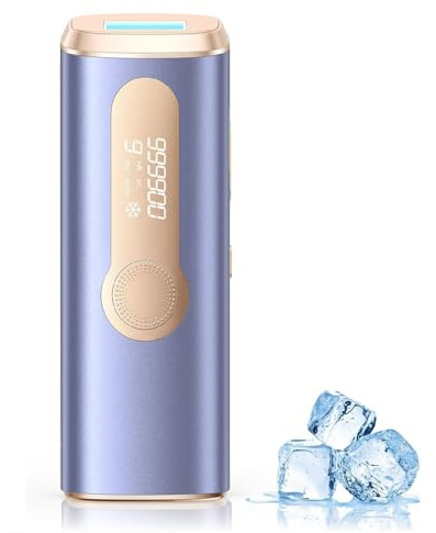 Haarlosy Épilateur Lumière Pulsée avec Refroidissement, IPL Épilateur Laser Indolore 3 en 1 [HR/SC/RA] pour Aisselles/Maillot/Corps, 2 Mode 9 Niveaux Lumière Pulsée Laser Épilation Définitif LCN1206