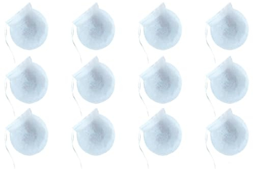 CORHAD 100 Bolsas de Té Redondas de Papel Blanco para Infusión de Té Suelto y Polvo de Hierbas, Fáciles de Usar y Limpiar, Ideales para Preparar Saquitos Aromáticos