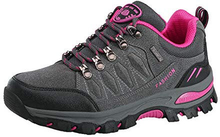 Zapatillas de deporte mujer deportes al aire libre escalada senderismo impermeable trekking, gris, 35 EU