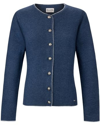 Stockerpoint Marissa Damen Trachtenstrickjacke, Nachtblau Kiesel, 40