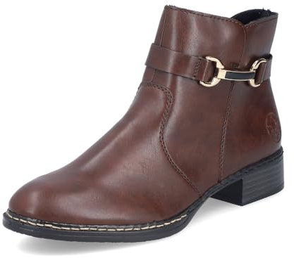 Rieker Damen Ankle Boots 73487, Frauen Stiefeletten,Stiefel,Booties,halbstiefel,Kurzstiefel,uebergangsschuhe,schwarz (25),40 EU / 6.5 UK