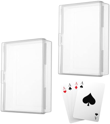 RDNKVB 2 Stück Quartettkarten Zubehör für Skat,Leerhülle Leere Plastikbox Hülle Hülle Spielkartenbox Kartenbox für Quartette Kartenspiele Spielkarten