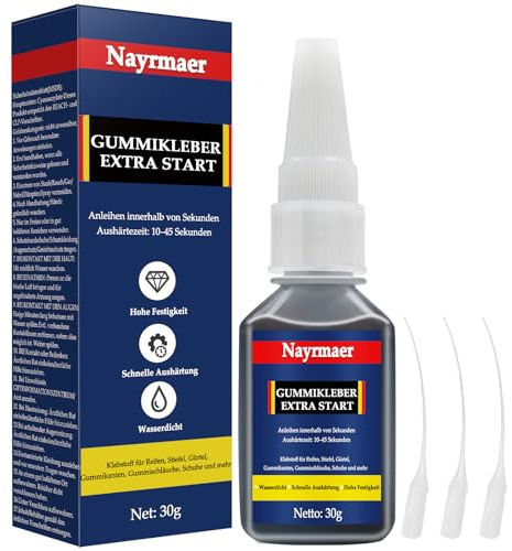 Colla di Gomma Extra Forte, Impermeabile, Forte Legame in Gomma, Colore Nero, Per Pneumatici, Stivali, Cinture e Lavori di Bricolage