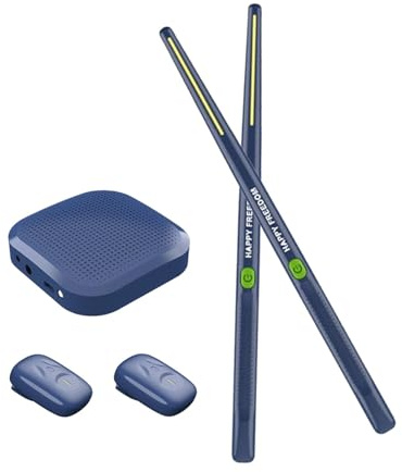 Electric Air Drum Sticks Set Portable Smart Electronic Drum Set Mångsidig Anslutning Drumsticks -kit med Pedal (Marinblå)