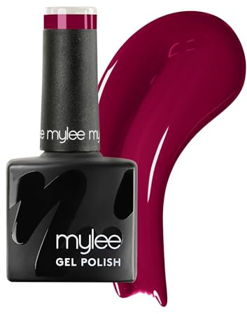 Mylee Gel Nail Polish 8ml [Raspberry ] - UV/LED Soak-Off Nail Art Manicure Pedicure for Professional, Salon & Home Use [Red Range] - Long Lasting & Easy to Apply