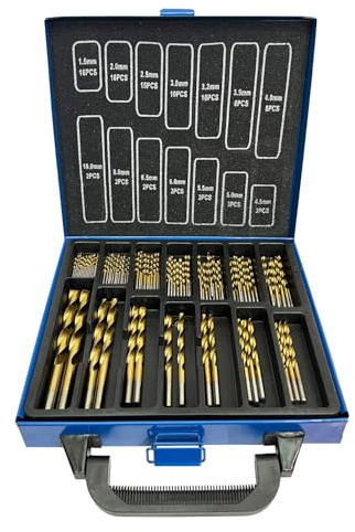 CAVATINY 99-teilig Metallbohrer Set Metallbohrersortiment HSS geschliffen,Split Point Handbohrmaschine Spiralbohrer Bohrersets Profi-Steinbohrersatz,Bohren in Edelstahl/Stahl/Holz/Gusseisen/Aluminium