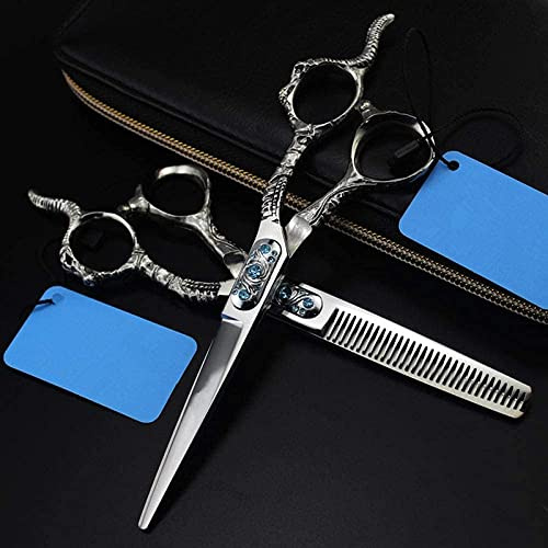 Tijeras de acero inoxidable, tijeras for cortar el cabello, tijeras profesionales de corte de pelo de 6 pulgadas, tijeras de peluquería, tijeras de entresacar for peluquería, tijeras de peluquería.