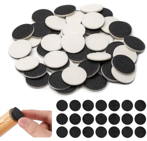 LAKPYN 100 Pezzi Rotondità feltrino per sedie，feltrini per mobili pesanti, feltrini adesivi, nero