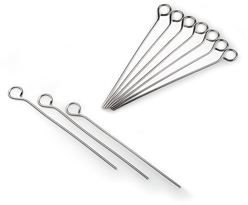 YOUZiNGS Rouladen-Nadeln aus Edelstahl, 10 Stück im Set, Rouladen-Spieße 10cm, rostfrei, Marke