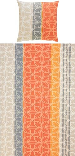 Erwin Müller Bettwäsche, Bettgarnitur Seersucker 100% Baumwolle - bügelfrei, mit praktischem Reißverschluss, temperaturausgleichend