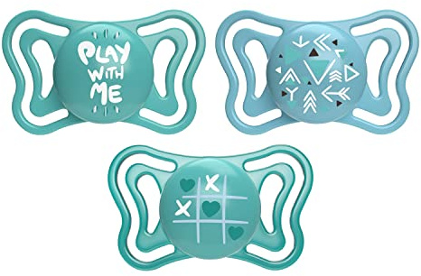 Chicco PhysioForm Light Silicone Dummy 16-36 Months with Silicone Teat, Lightweight, Ergonomic Shape, Supports Proper Mouth Development, Light Blue, Pack of 2