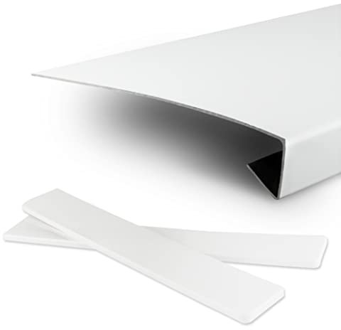 TJ Fensterbank Verkleidung in weiß I 38 x 60 cm I Dicke 3,5 mm I pflegeleichte PVC Fensterbrett-Abdeckung mit Seitenabschluss I Fenstersims Renovierung kratzfest & feuchtigkeitsundurchlässig