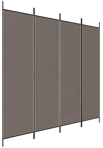 vidaXL Paravent 4-TLG. Raumtrenner Raumteiler Trennwand Umkleide Sichtschutz Spanische Wand Wohnzimmer Schlafzimmer Anthrazit 200x200cm Stoff