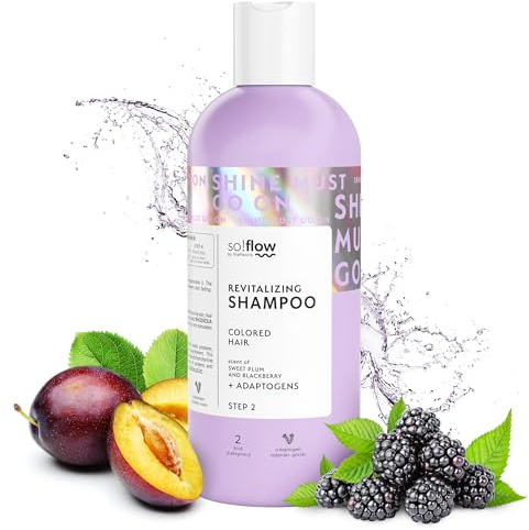 So!Flow Stärke & Glanz Shampoo für coloriertes Haar - Pflegendes mit natürlichen Extrakten, Vegan und ohne schädliche Inhaltsstoffe, Ideal für strapazierte Haare