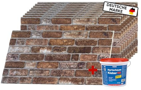 Wandpaneele Steinoptik - 3D Effekt - Wandverkleidung Steinoptik für Küche, Wohnzimmer, Innen- und Außenbereich - Steinoptik Styropor - 3D Wandpaneele - Akustikpaneele I ST141 |