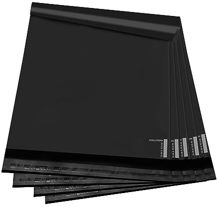 KKBESTPACK 200 Large Poly Mailers 10x13 Shipping Bags for Small Business – Self Sealing Package Envelopes Black