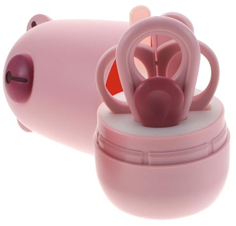 MOLUCKFU Nagelknipser Für Neugeborene Nagelfeile Pinzette Maniküre Aus Rostfreiem Material Mit Aufbewahrungsetui Cartoon-design