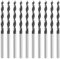 3mm Wood Drill Bits, 10Pcs Small Drill Bits Brad Point Auger Drill Bit Professional Wood Bit Carbon Steel Clean Efficient Drilling Drill Bit for Plywood Chipboards Soft Hard Wooden