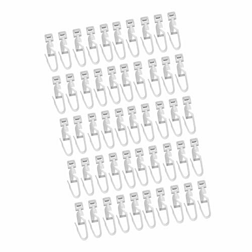 Confezione da 50 ganci scorrevoli per tende scorrevoli in binari per uso domestico e ufficio