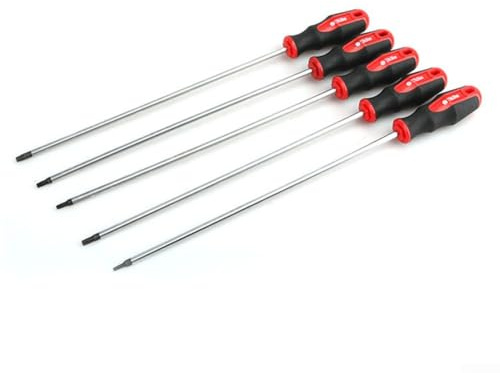 CYRENT Professional 400 mm extra lång för Torx-skruvmejsel, magnetisk spets, kromvanadin, stålhandtag för hemreparation, verkstadsverktyg (T 15)