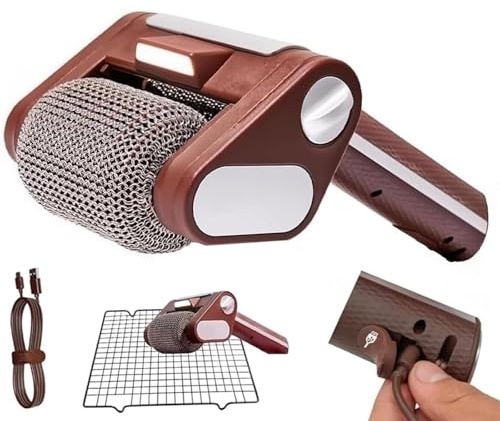 Saker - Detergente elettrico per barbecue, in acciaio inox 304, con testa lavabile in lavastoviglie, 350 giri/min, per barbecue da esterno