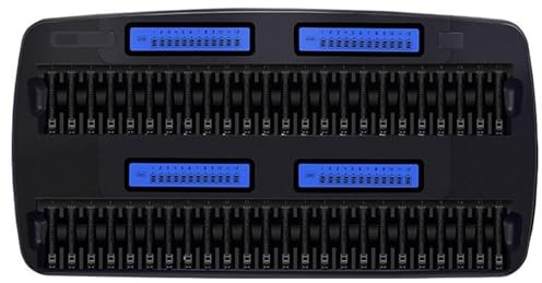 Cargador De Pilas Inteligente AA/AAA De 48 Ranuras, Cargador Rápido Universal con Función De Descarga Y Pantalla LCD para Pilas Recargables AA/AAA NiMH/NiCd
