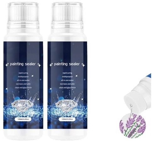 Dyiouxin Sigillante per pittura di diamanti,240ml Diamond Painting Sealing,Colla adesiva per fissare e sigillare diamanti Artigianato
