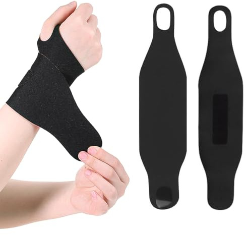 YAZWUR 2 Piezas Muñequeras Ajustables Soporte para Muñeca Bandas Wrist Wraps para Alivio del Dolor del Túnel Carpiano Deporte Fitness