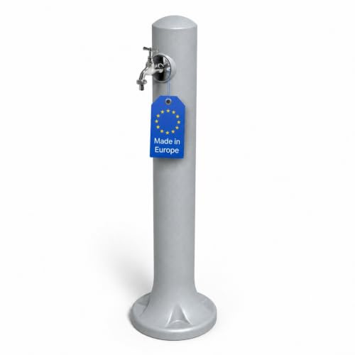YourCasa Colonne d'eau Monolith de jardin aspect granit | Colonne d'eau avec raccord de robinet | Fontaine sur pied de 90 cm | Point d'eau extérieur | Résistant aux intempéries et aux UV | Résistant