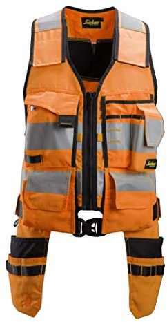 Snickers Allroundwork, Haute Visibilité Outil Gilet CL1 Orange/Noir S
